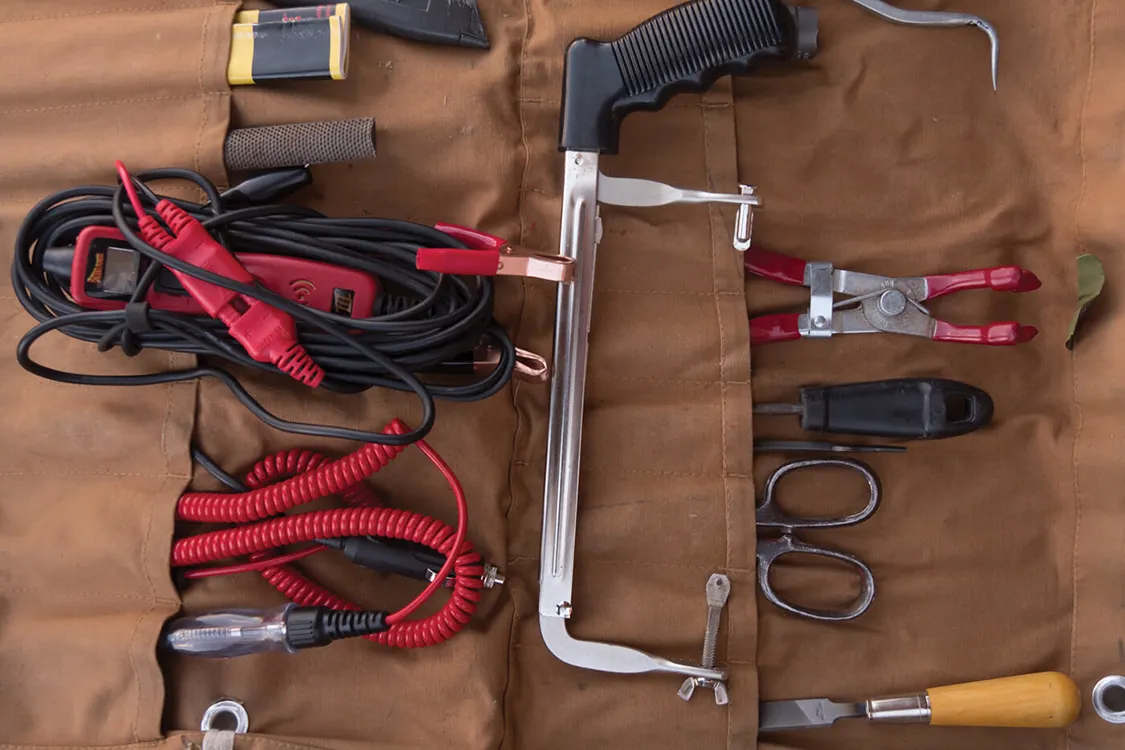 Tool rolls are handy to use to keep your tools together and organized.