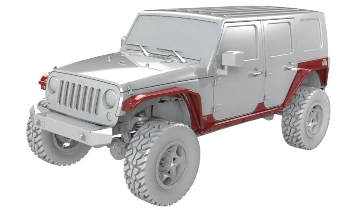 METALCLOAK Jeep Whole mm RED