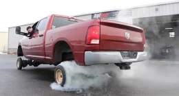 lifted truck with small tires