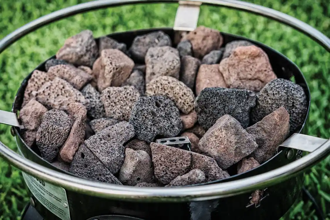 Camp Chef Redwood Portable Fire Pit Lava Rocks