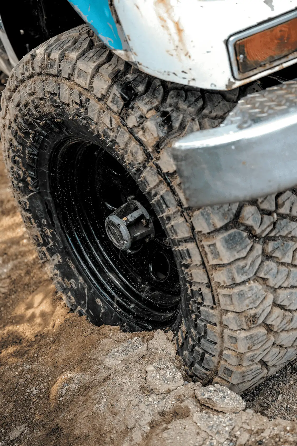 Off-Road Tire in the Mud