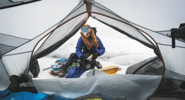 Winter camping in Juneau Icefiels, Alaska