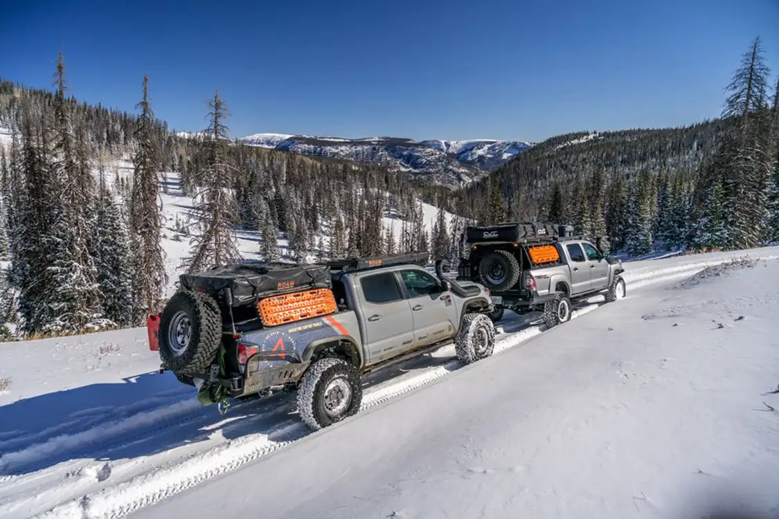 Tacoma TRD Pro traveling in snow