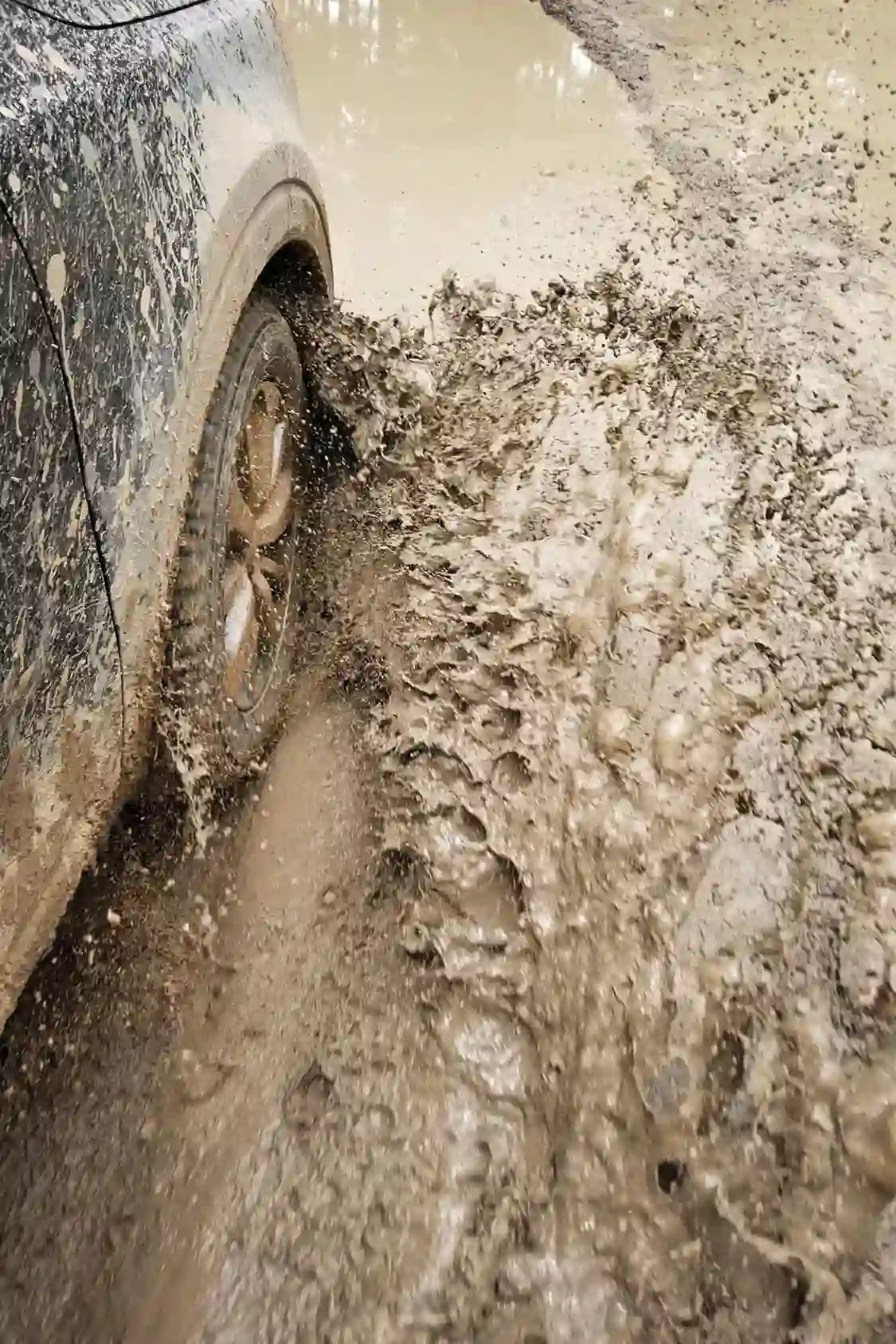 muddy tire