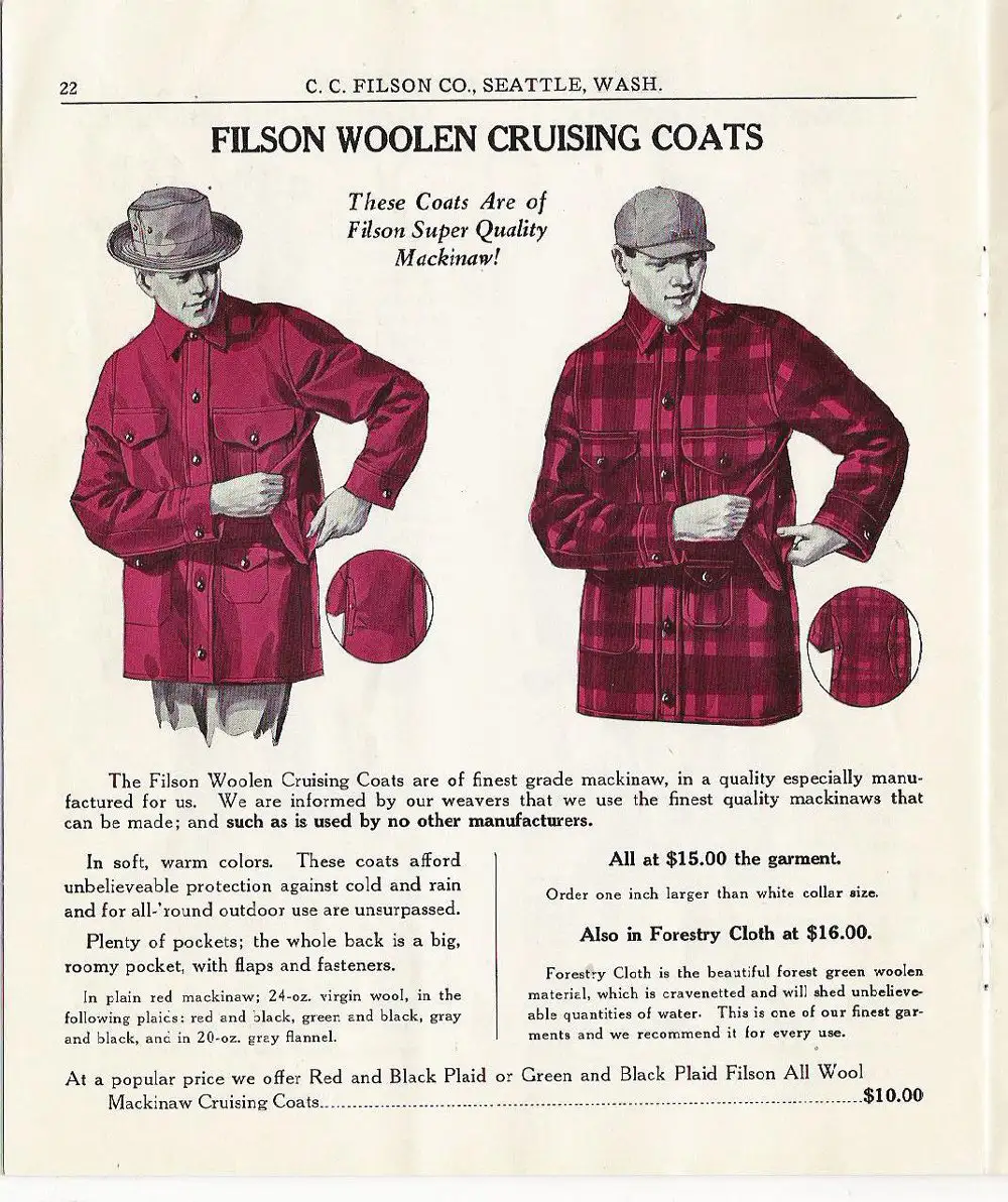 Filson Woolen Cruising Coats