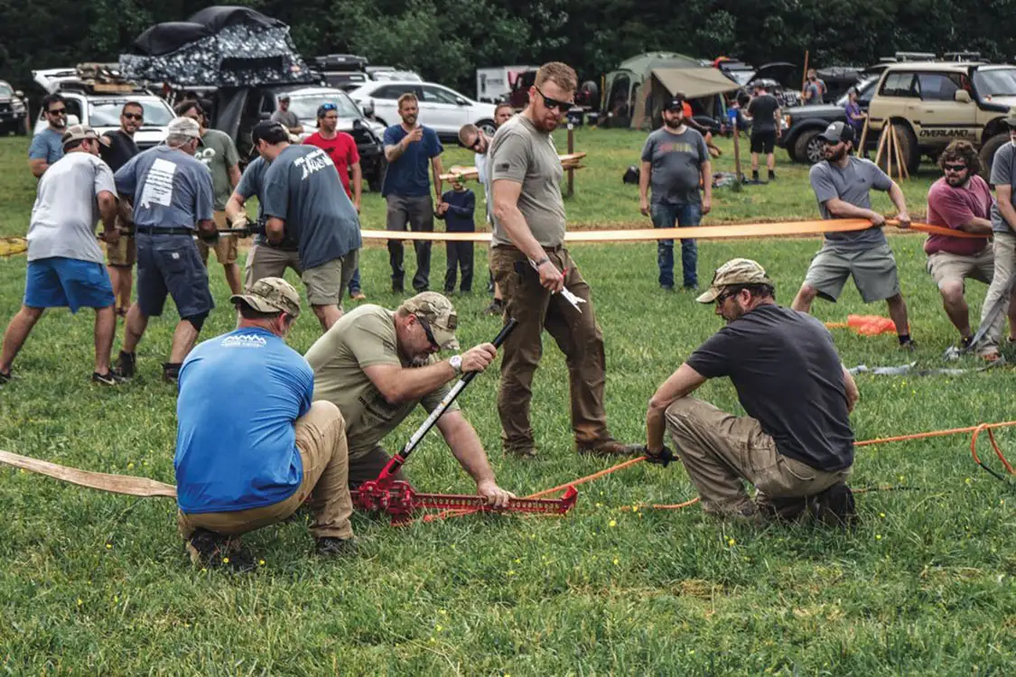 Oursler overseeing a Hi-Lift jack race on the final day of the 2019 Overland Challenge