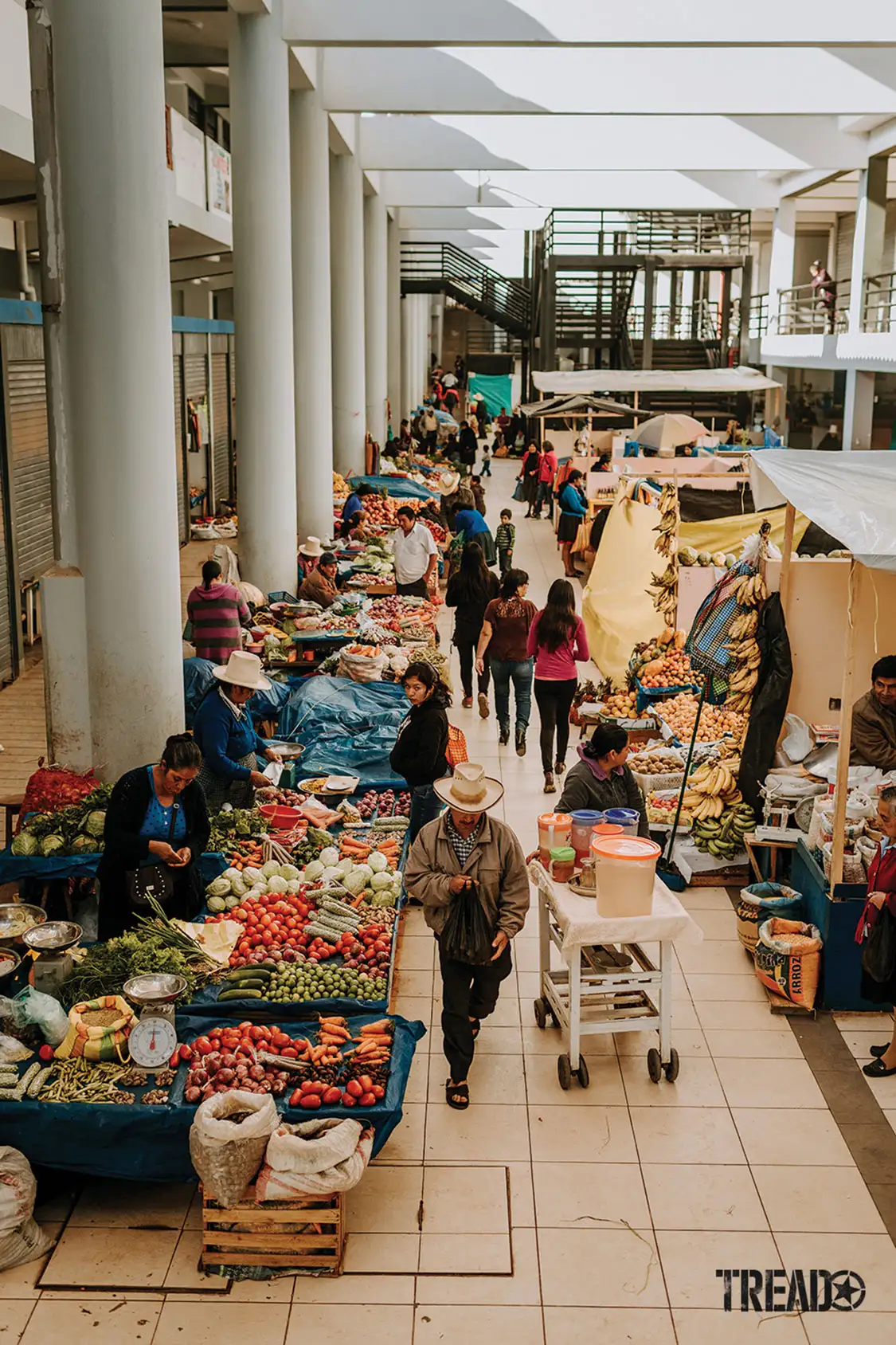 Fresh produce abounds in a typical Peruvian market