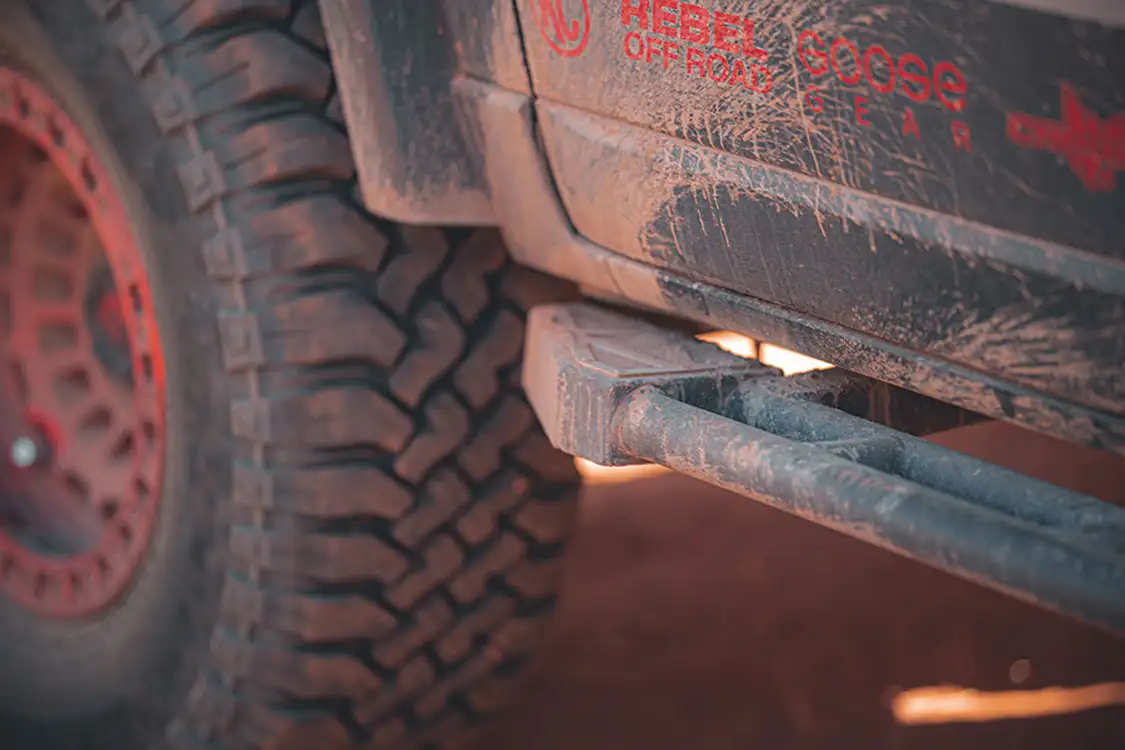 Demello Offroad Dominator Rock Sliders come in handy